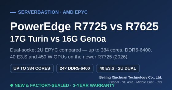 Dell PowerEdge R7725 vs R7625: 17G Turin vs 16G Genoa for New Dual-Socket EPYC Servers