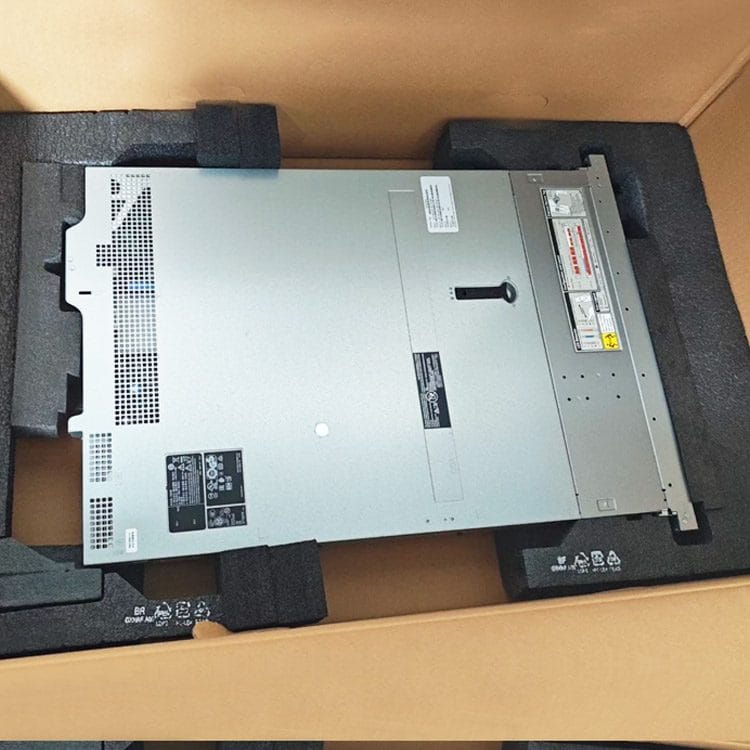 Dell PowerEdge R660 server protected in factory foam packaging ready for export