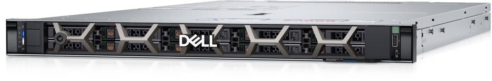 Dell PowerEdge R6615 1U single-socket rack server, front three-quarter view