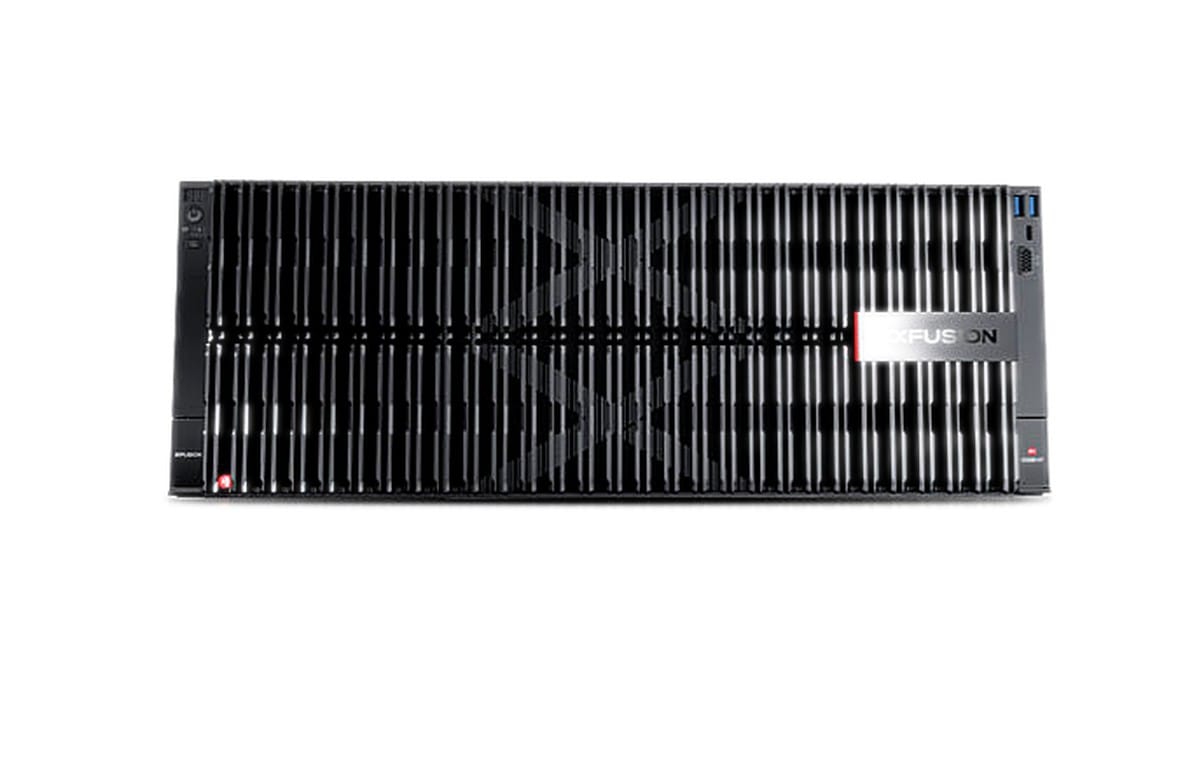 xFusion FusionServer G5500 V6 front chassis with X-lattice style bezel and hot-swap bays