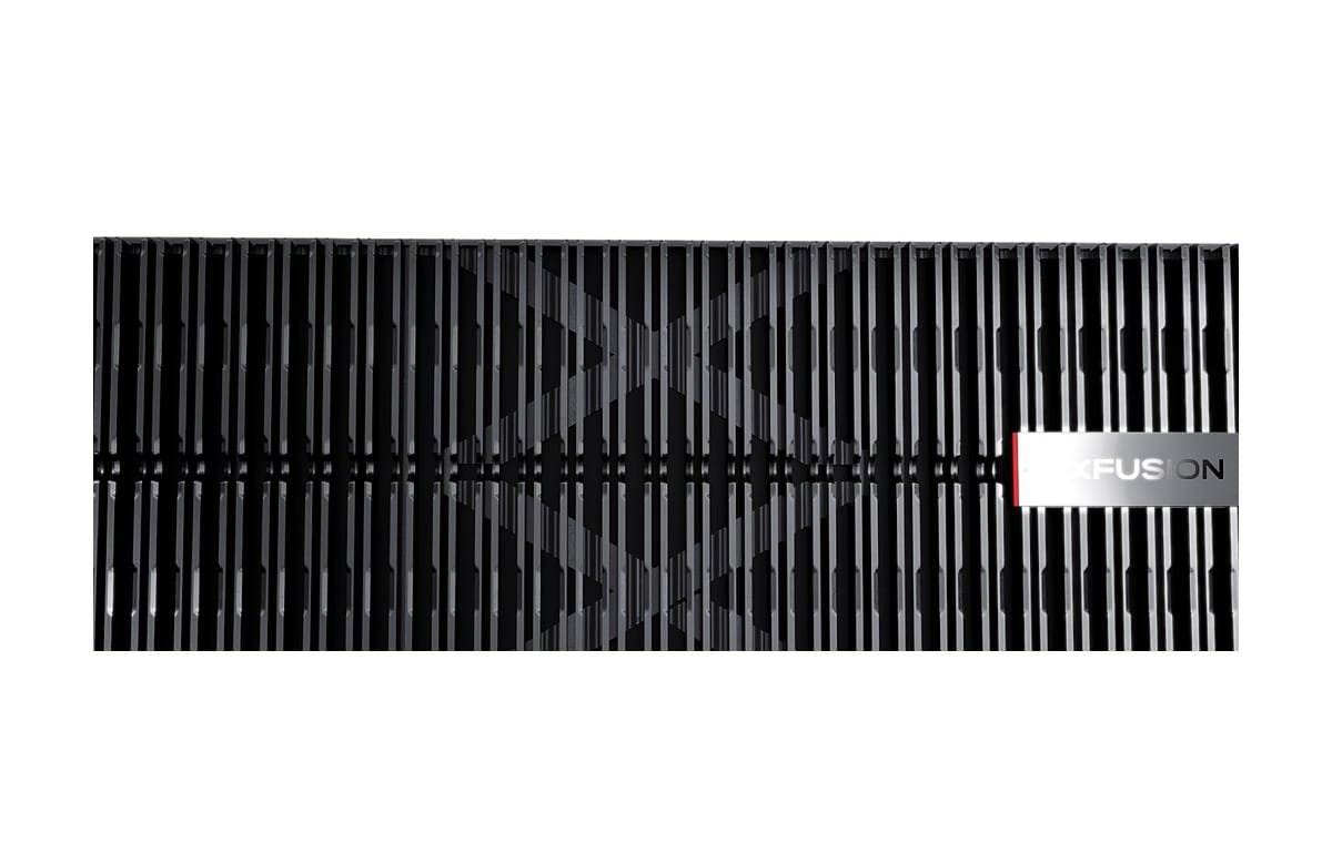 xFusion FusionServer G5500 V7 front panel with X-lattice bezel and GPU badge