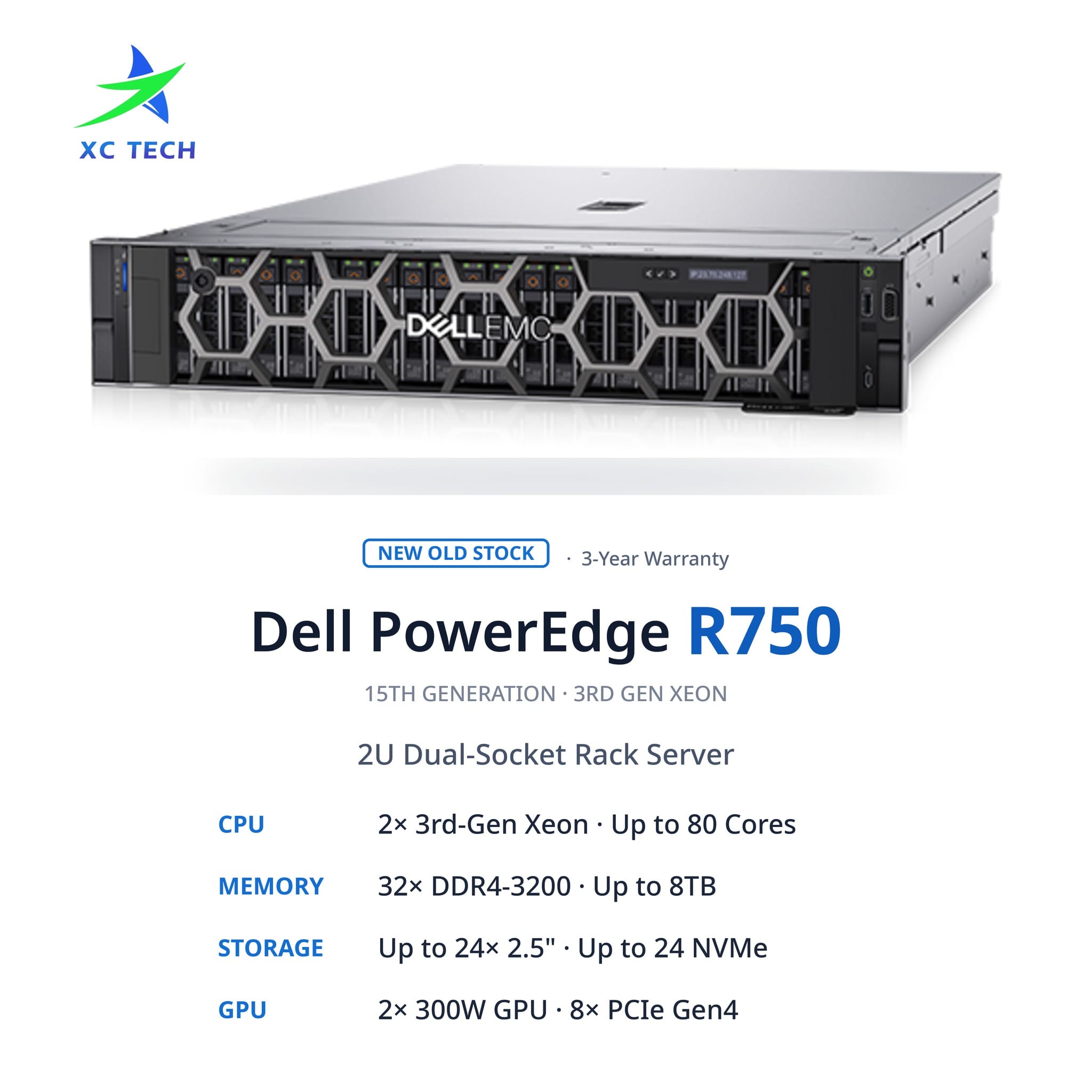 Dell PowerEdge R750 2U rack server