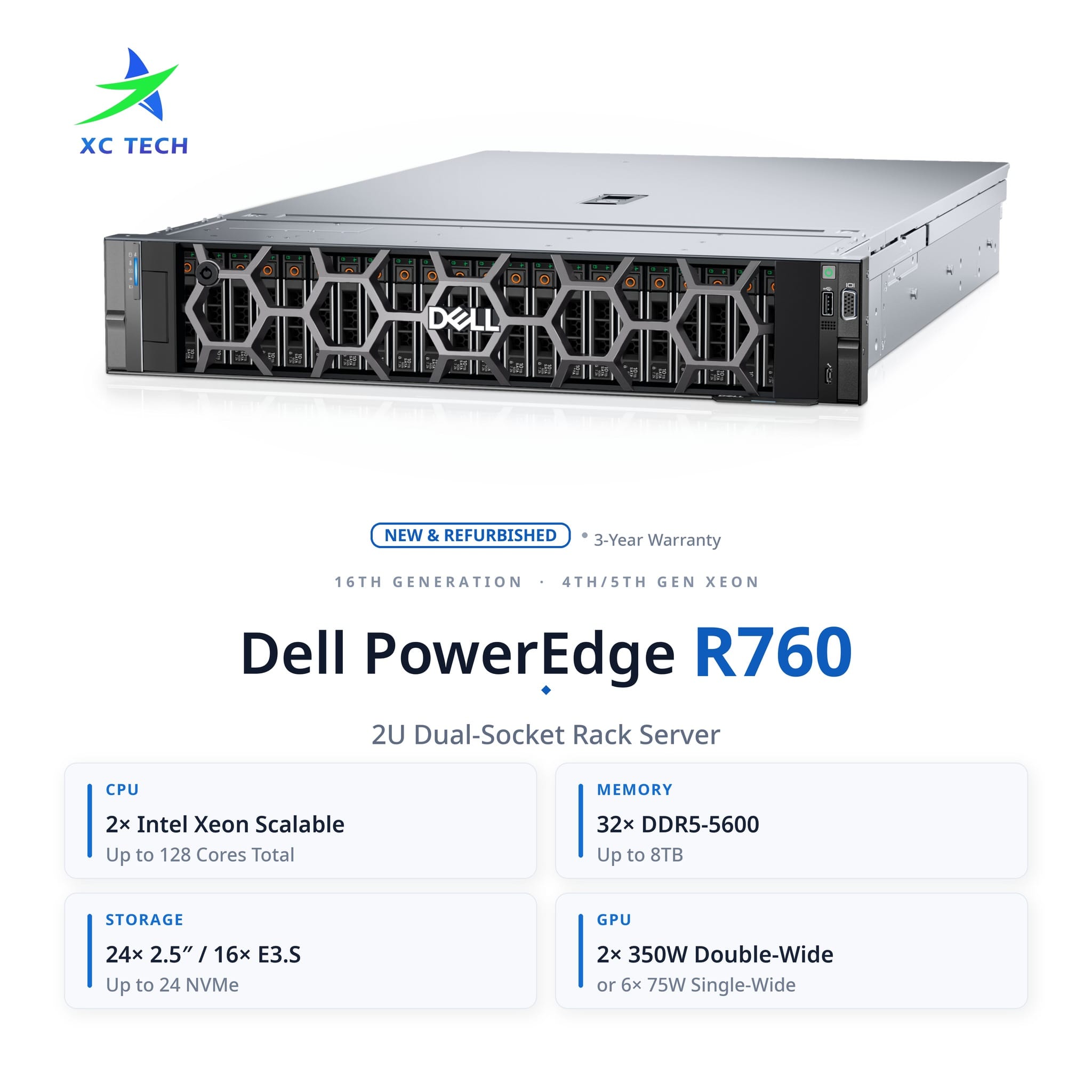 Dell PowerEdge R760 2U rack server