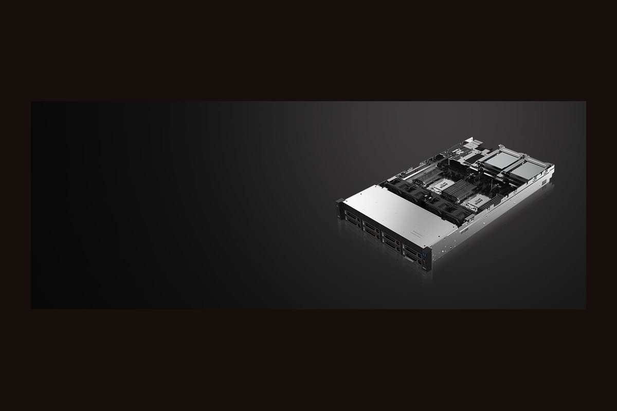 xFusion 2258H V8 open chassis with two AMD EPYC sockets and DDR5 memory