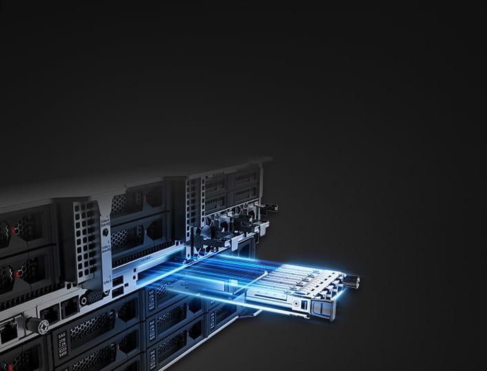 FusionServer 5288 V8 rear PCIe and OCP 3.0 expansion riser