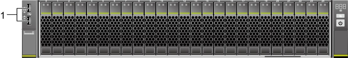 xFusion FusionServer 2488H V5 front panel with 25 x 2.5 inch hot-swap drive bays