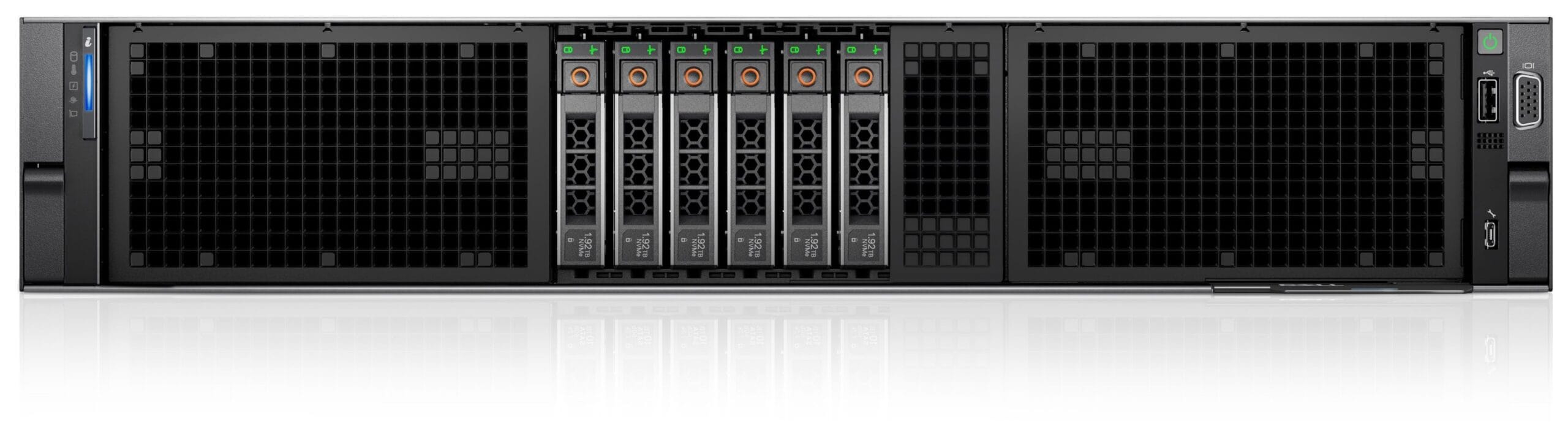 New Dell PowerEdge R760xa 2U accelerator-optimized rack server, front view