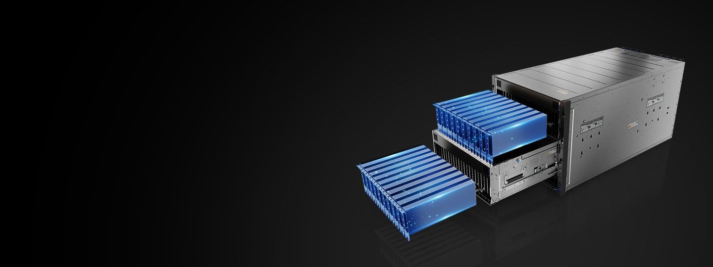 xFusion G8550 V8 GPU compute drawer pulled out of the chassis